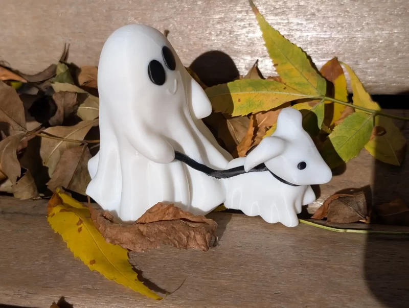 Cute Ghost Walking Dog